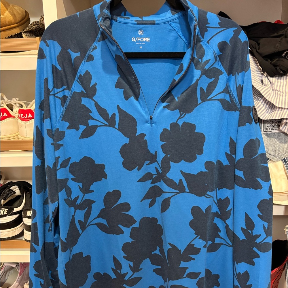 G/FORE Vibrant Blue Camouflage Pullover